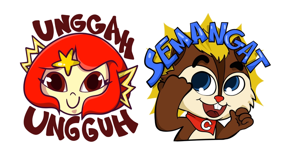 Stiker LINE - Desain Stiker Digital Lucu untuk Keperluan Produk Anda (Stiker Whatsapp, Line Chat, Streaming, dll) - 6