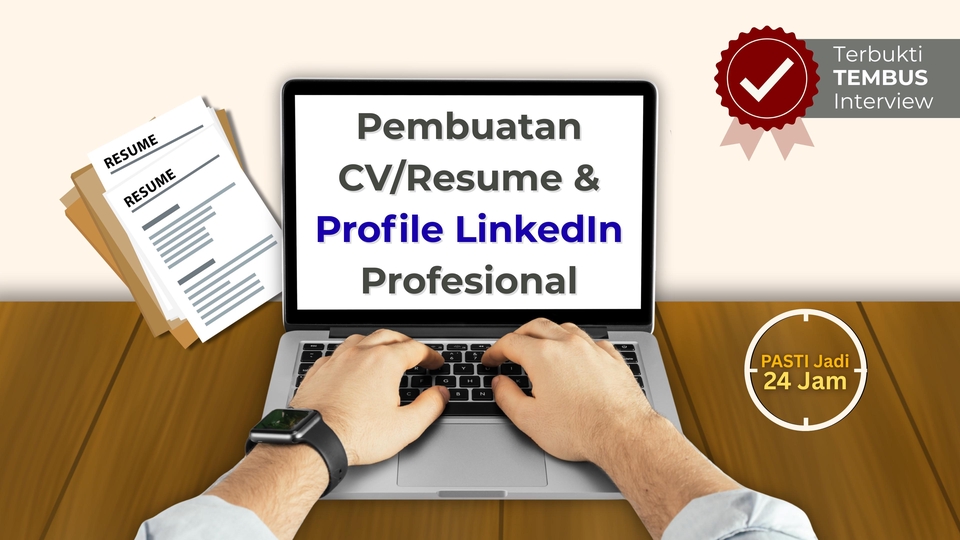 Jasa Desain CV (Curriculum Vitae) & Portofolio - Jasa Konsultasi CV/Resume/Branding Linkedin untuk profesional