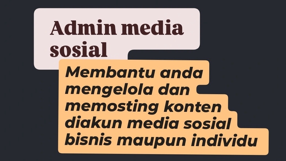 Jasa Admin Website, Media Sosial & Toko Online - Admin media sosial 