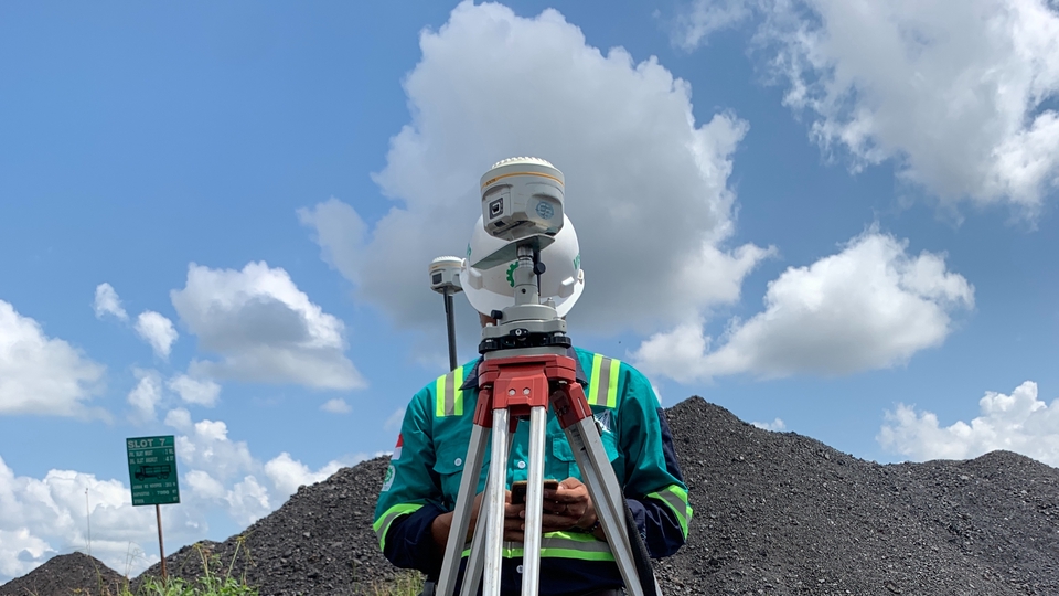 Menghitung Volume Batubara di Stockpile