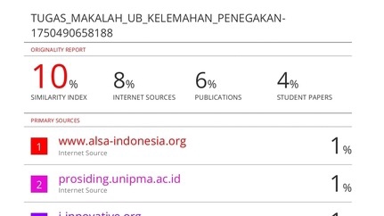 MAKALAH 30 HALAMAN PLAGIARISME 10% ONLY