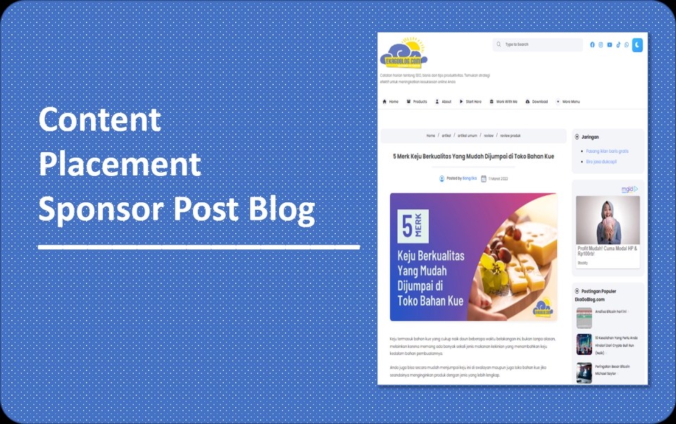 Content placement 5 Merk Keju Berkualitas Yang Mudah Dijumpai di Toko Bahan Kue