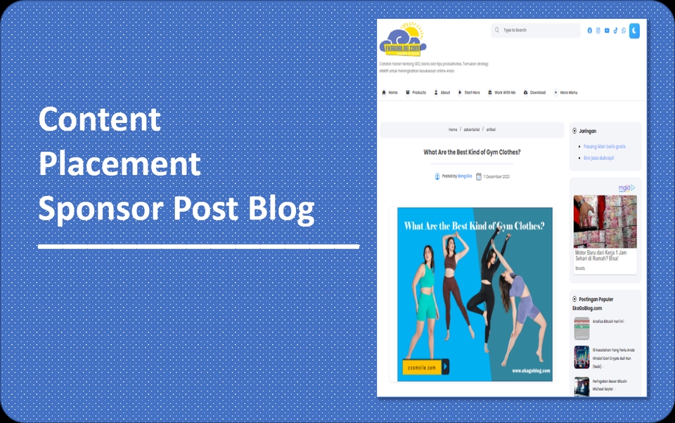 Content placement What Are the Best Kind of Gym Clothes? dari luar negri berbahasa inggris