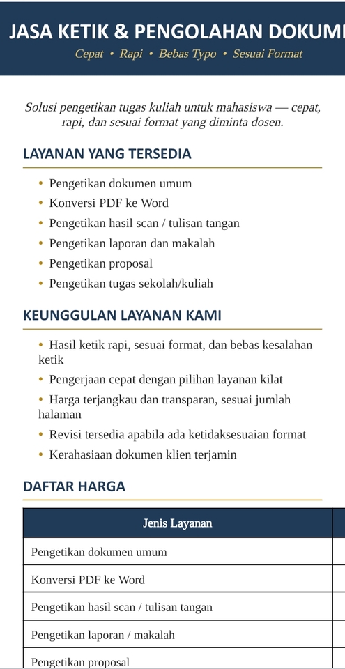Pengetikan Umum - JASA PENGETIKAN & PENGOLAHAN DOKUMEN - 2