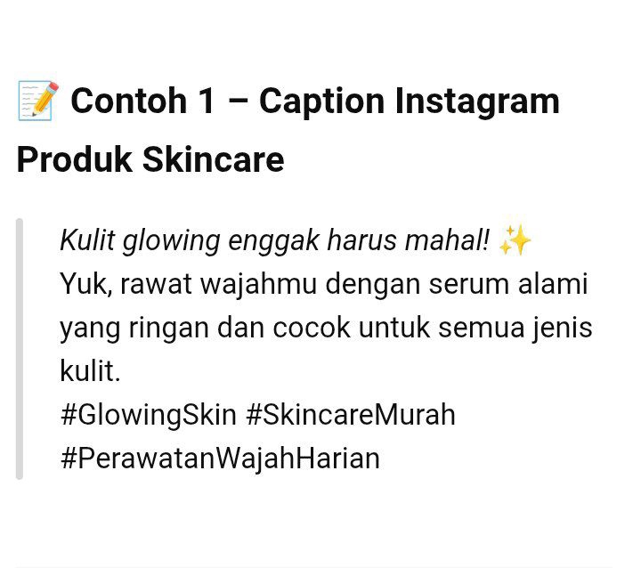 Caption Sosial Media - Jasa Copywriting Cepat & Menarik untuk Deskripsi Produk, Caption, atau Bio Usaha - 2