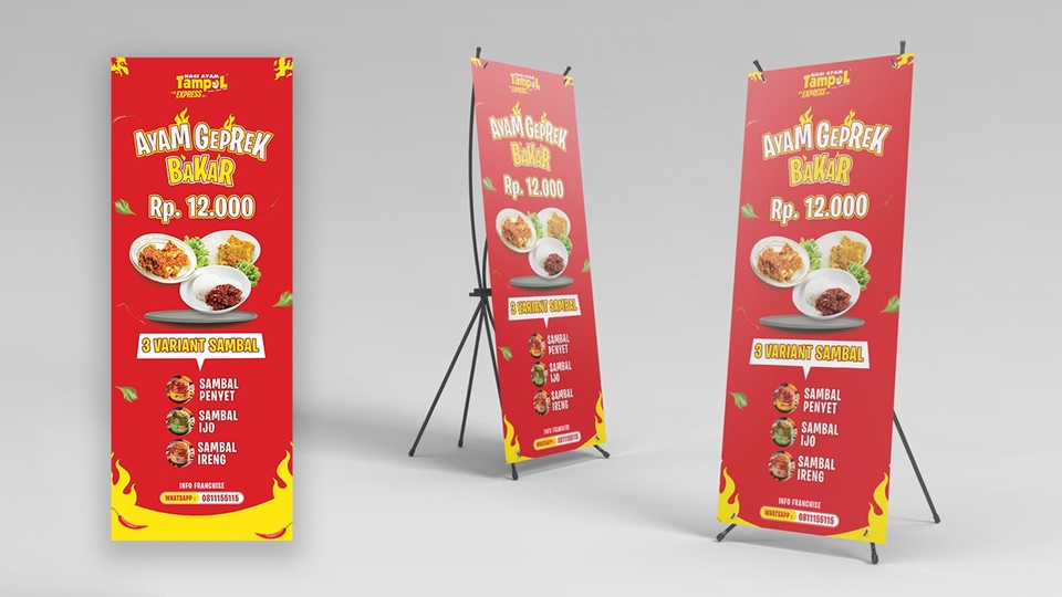 Banner Jualan Ayam Geprek