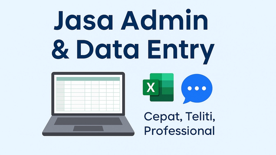 Input data Ms.Excel
Membalas chat di marketplace
Membuat laporan keuangan kantor
