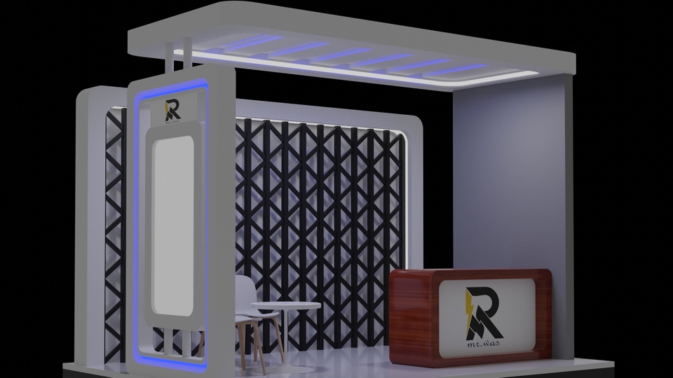 Jasa Desain Kios Minimalis Depan Rumah - Jasa desain 3d booth