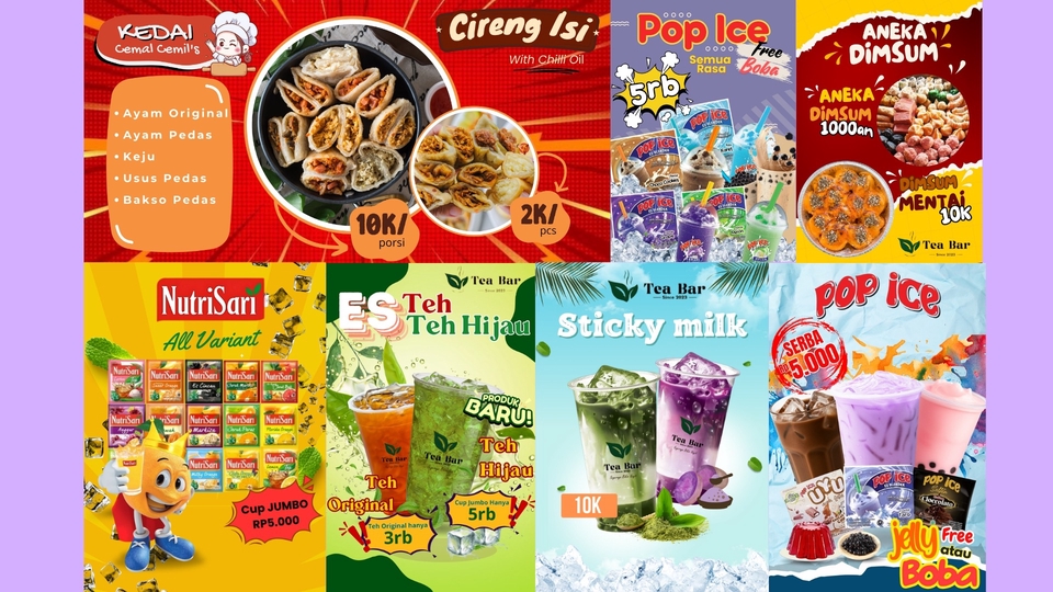 Desain Banner Makanan & Minuman Kekinian!