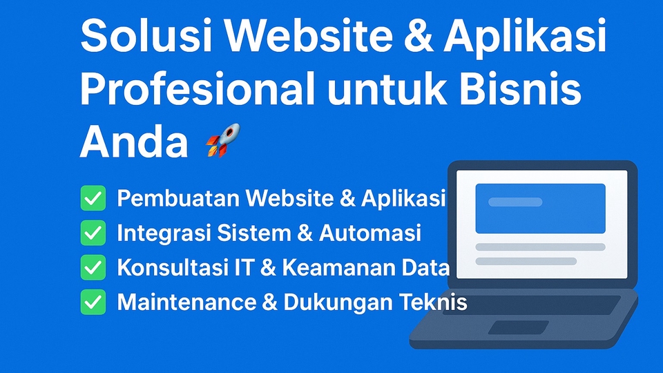 Jasa Pembuatan Website & Aplikasi Profesional – Harga Terjangkau!