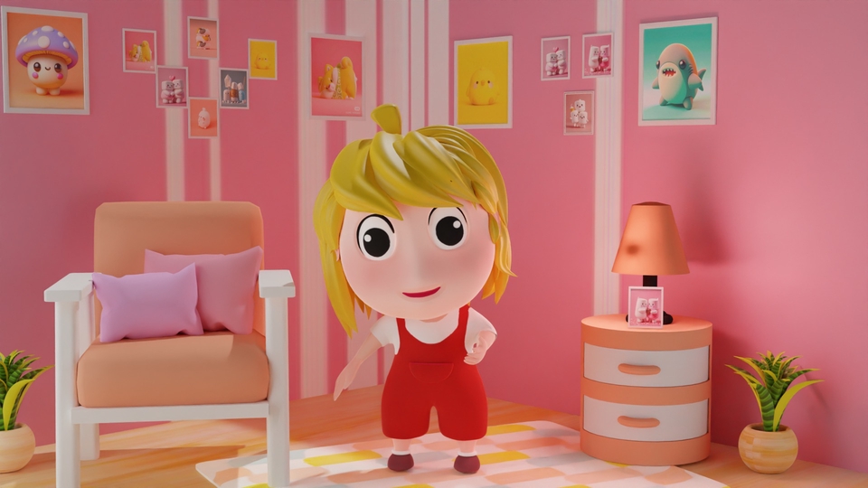 Animasi Karakter Chibi 3D 