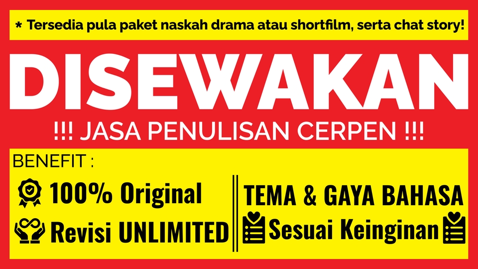 ba857841-b9de-4278-9d21-d90d416bb7f9 - Jasa Membuat Cerpen MURAH (Berbagai Tema) + Naskah Drama/Short-Film & Text/Chat Story