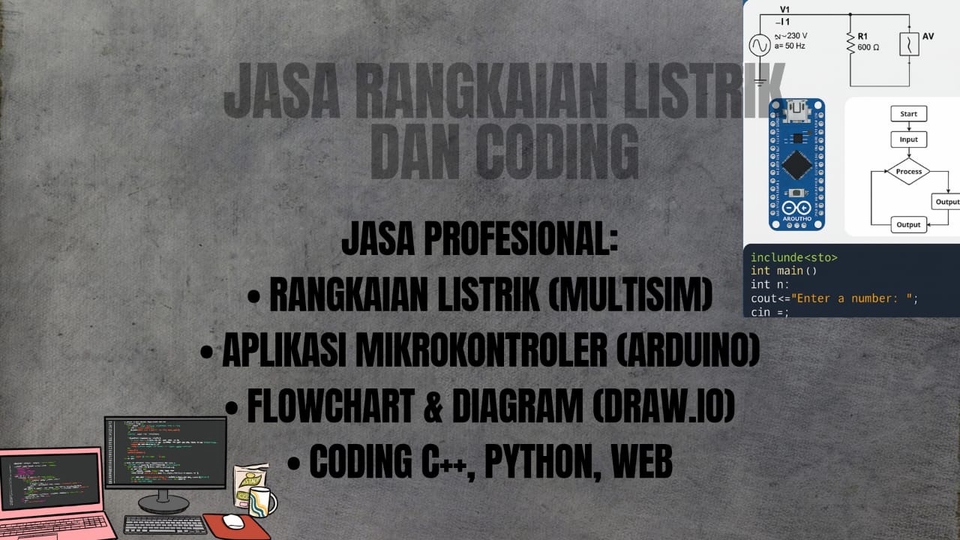 Jasa Pembuatan Robot dan Elektronika - Jasa rangkaian listrik dan coding 