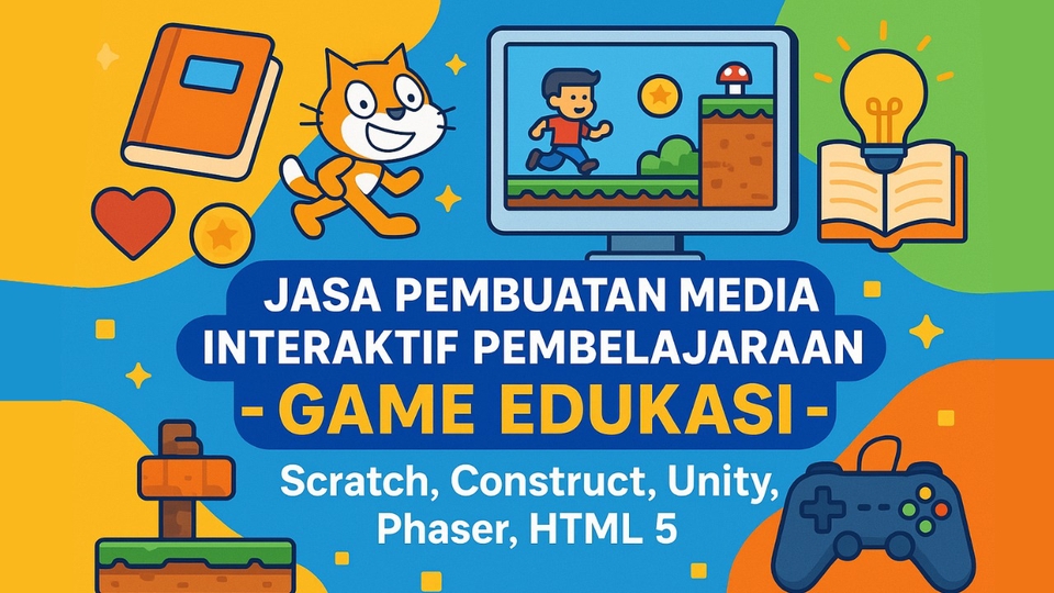 Jasa Pembuatan Media Interaktif Pembelajaran - Game Edukasi - Scratch, Construct, Unity, Phaser