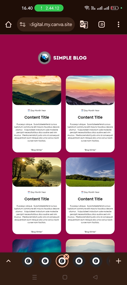 Pembuatan Website Blog yang simple hanya menggunakan Canva