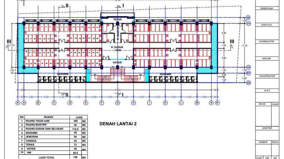 Gambar Denah Lantai 2