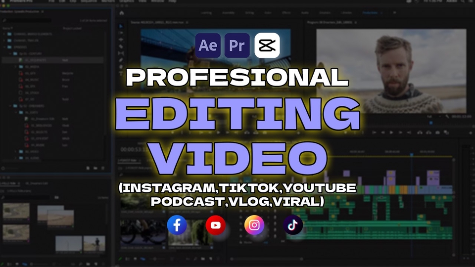 Jasa Editing Video Online Berkualitas & Profesional - EDIT VIDIO SOSMED, IG, TIKTOK, PODCAST DLL (CEPAT, AUTO VIRAL, FYP)