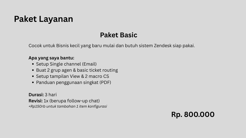 Technical Support - Zendesk Configuration Services & Improvement - 7