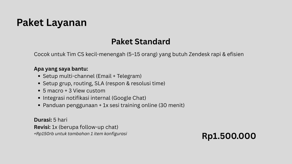 Technical Support - Zendesk Configuration Services & Improvement - 8