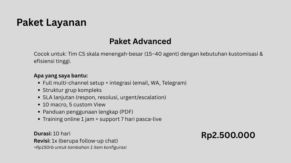 Technical Support - Zendesk Configuration Services & Improvement - 9