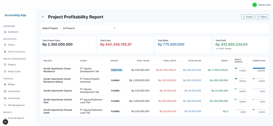 Web Development - Jasa Pembuatan Aplikasi Custom Akuntansi & Manajemen Proyek Konstruksi - 22