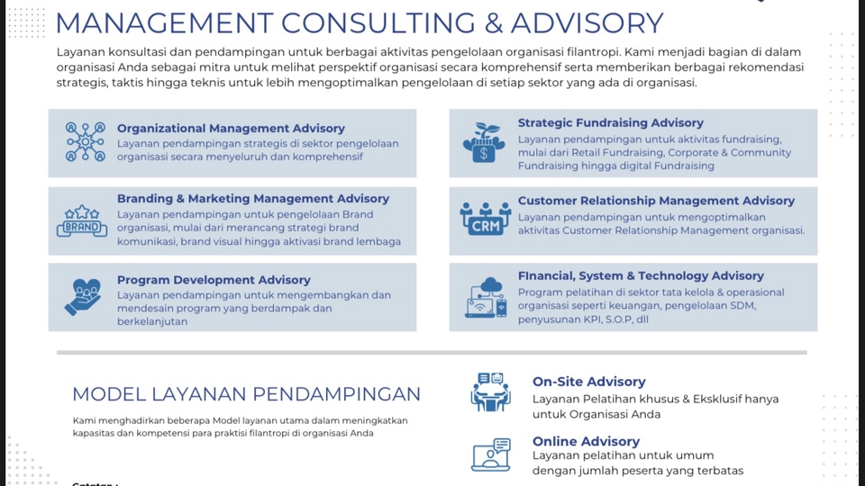 Jasa Konsultan Marketing dan Pemasaran Terbaik - Layanan Konsultansi Bisnis, Marketing, Manajemen, Penjualan dan Filantropi