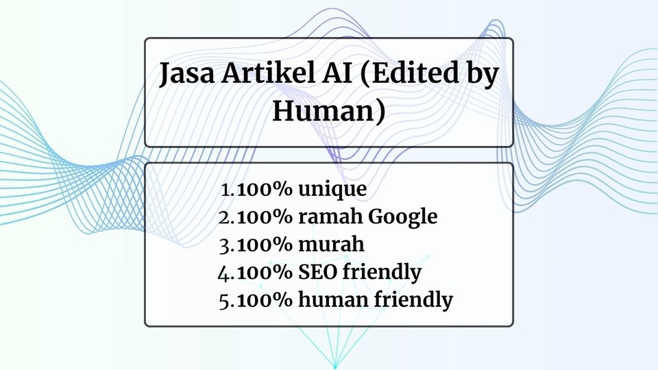 Jasa Content Writer dan Pembuat Artikel Profesional - Jasa Artikel AI Edited by Human