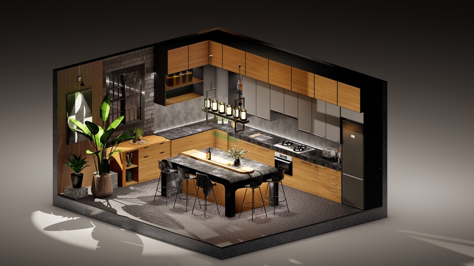 3D Model - JASA 3D MODELING & RENDERING ARSITEKTUR/INTERIOR RAMAH BUDGET - 2