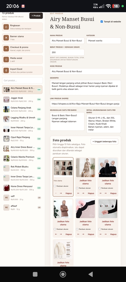 Web Development - TERIMA BERES!! Pembuatan Website Toko Online UMKM + Dashboard Admin + Payment Gateway - 17