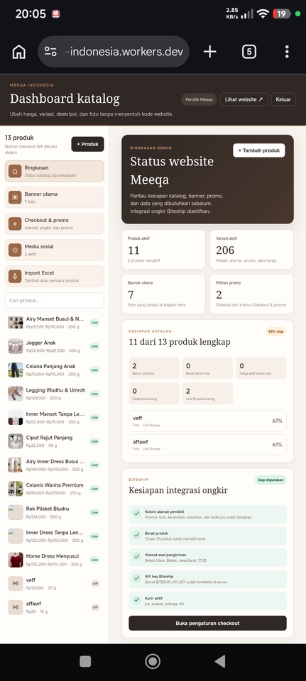 Web Development - TERIMA BERES!! Pembuatan Website Toko Online UMKM + Dashboard Admin + Payment Gateway - 22