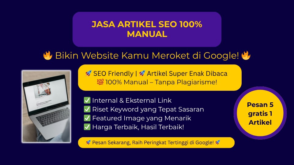 Jasa Penulisan Artikel SEO 100% Manual