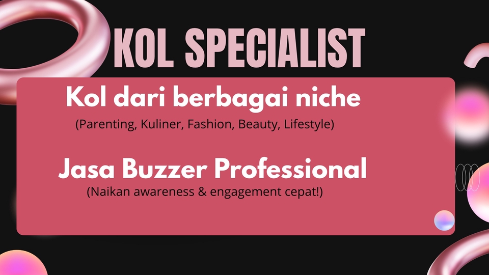 Jasa Buzzer Social Media IG, Facebook, Tiktok, maupun Twitter - Kol Specialist & buzzer