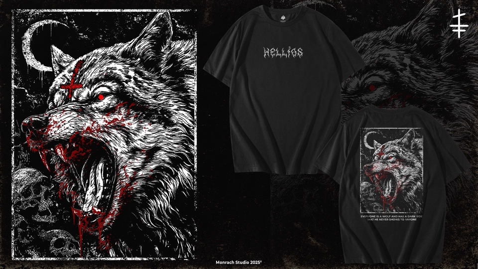 Custom Artwork & Font For Brand 'HELLIOS'