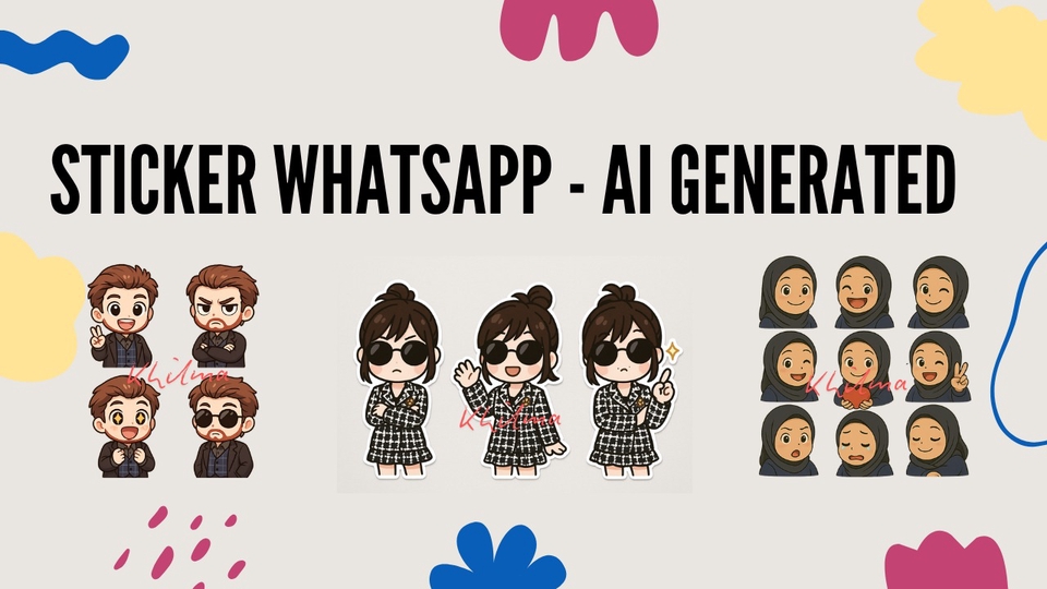 Jasa Lainnya di Desain Grafik - JASA PEMBUATAN STICKER WHATSAPP MENGGUNAKAN AI