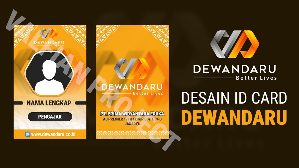 Desain ID Card Modern Dewandaru Better Lives