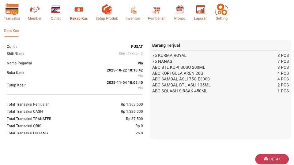 Aplikasi kasir Online