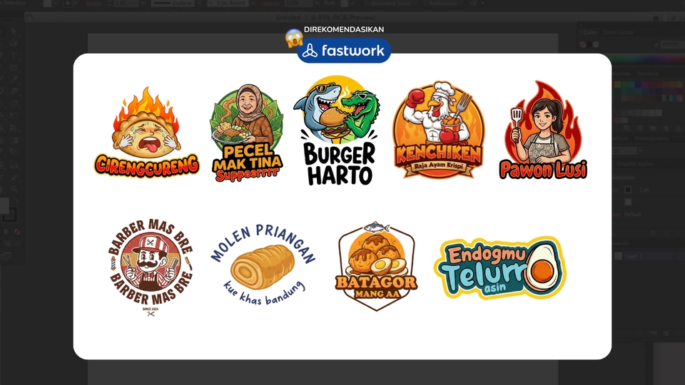 Vektor - Jasa Desain Logo Profesional Murah 24 Jam - Revisi Unlimited Mulai 80rb - 2