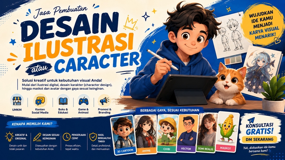 JASA DESIGN CARACTER ILLUSTRASI