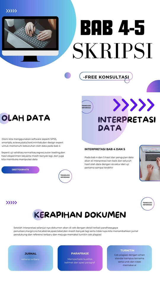Jasa Lainnya - Jasa konsultasi Skripsi, Tugas, Makalah, Dokumen, Laporan, Halaman, Presentasi, Sidang, Judul - 6