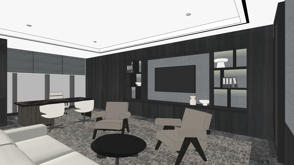 interior rumah, office, mewah, murah, unik, maskulin, ruang kerja