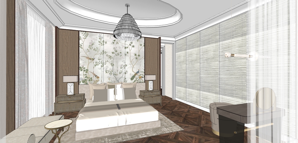 interior rumah, kamar tidur, bedroom, mewah, murah, unik, modern classic