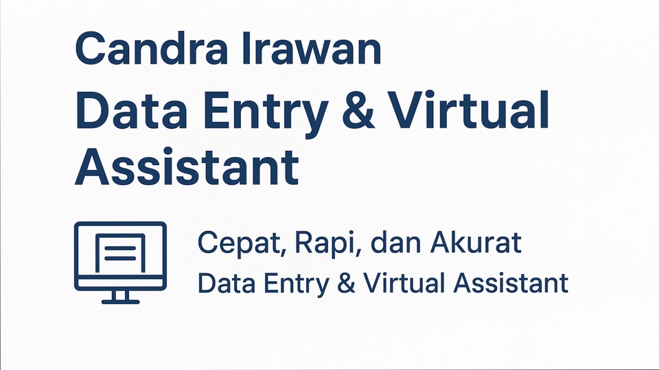 Jasa Lainnya di Gaya Hidup - Data Entry & Virtual Assistant