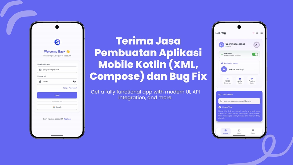 Jasa Pembuatan Aplikasi Mobile Profesional - Pembuatan Aplikasi Android (Kotlin XML, Kotlin Compose) dan Bug Fix