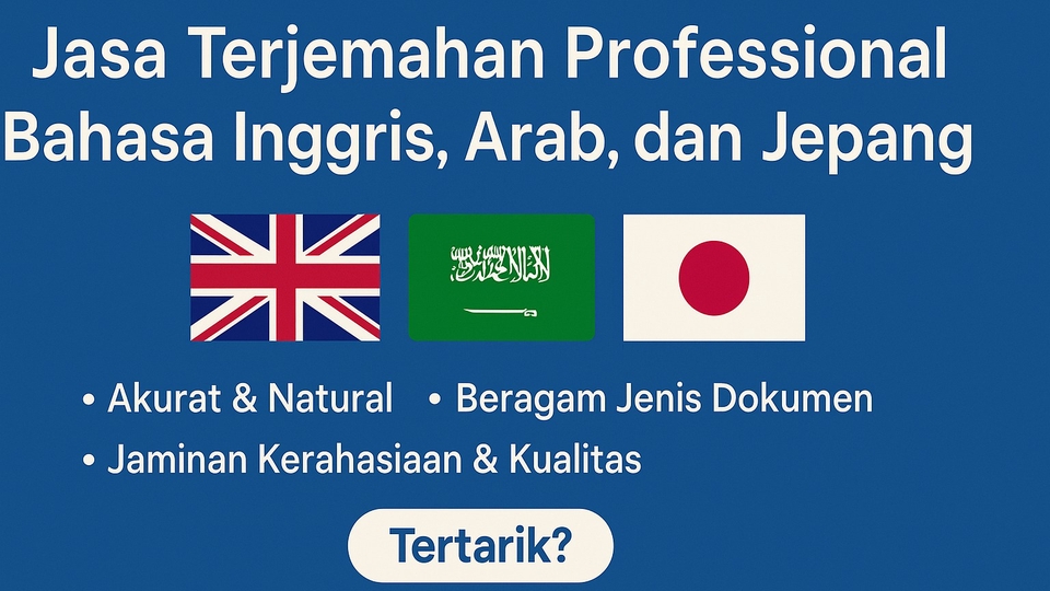 Jasa Penerjemah Bahasa Jepang Berkualitas - Terjemahan bahasa Inggris, Arab, Jepang dengan Tepat dan natural