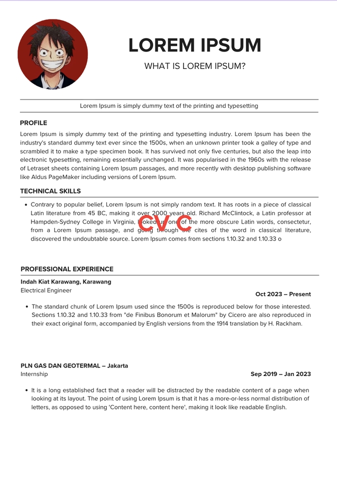 Portfolio & Resume - CV ATS FRIENDLY LOLOS JOBSTREET - 5