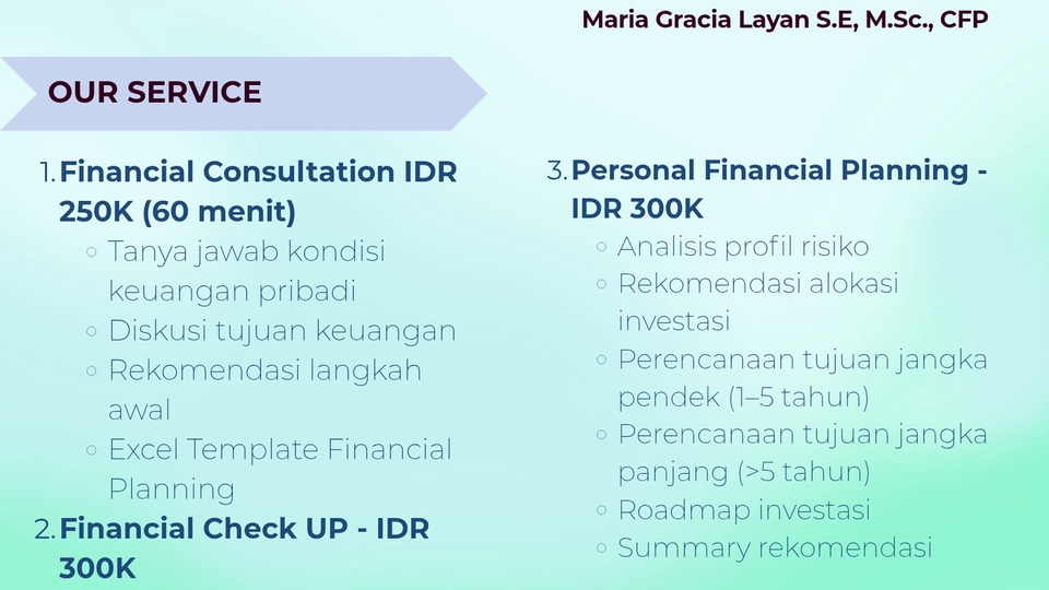 Financial Consultation and Planning