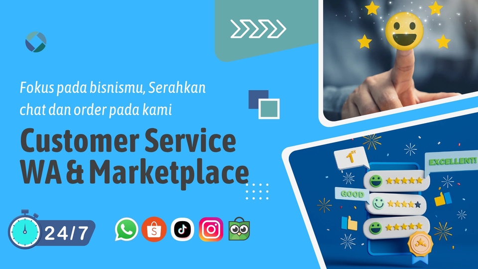 Jasa Admin Online Shop Shopee, Tokopedia, Lazada dan Lainnya - Admin Chat & Order WA/Marketplace – Fast Response & Profesional – Fokus Chat & Closing Order