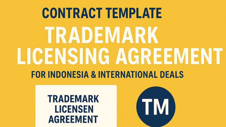 Jasa Review Kontrak atau Perjanjian Hukum - Template Perjanjian Lisensi Merek Dagang Bilingual (ID–EN) – Sesuai Standar WIPO & TRIPS, DJKI.