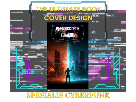 CYBERPUNK/SCI-FI COVER DESIGN. Desain Dramatis High-Impact (Lihat sampel). Tarik pembaca!