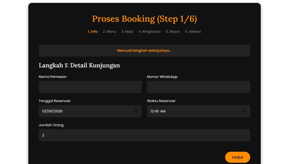 Contoh Booking